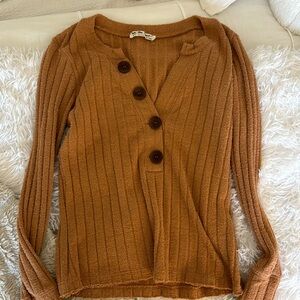 Free People button long sleeve shirt